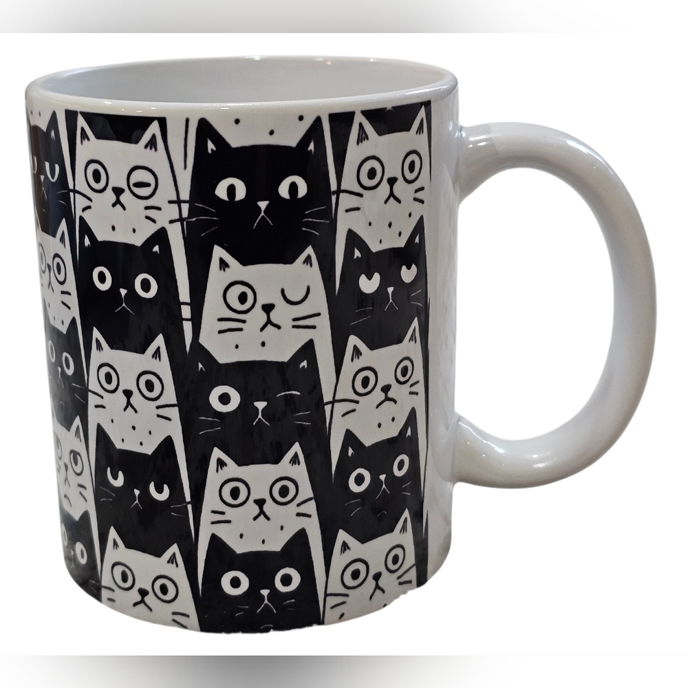 Cat Coffee Mug 11oz, Double Sided " It's Fine Everything Is Fine" New, No Tags